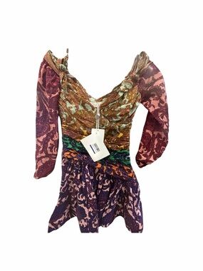Zimmermann Multicolor Paisley Print Dress in Brown, Mint & Pink